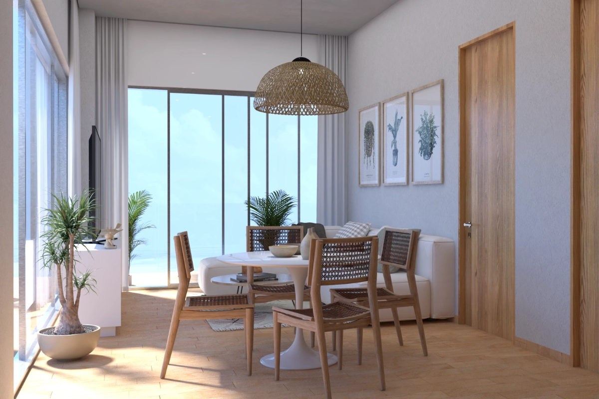 Departamento K'ÁAX en Balam Resort con balcón y vista directa al mar